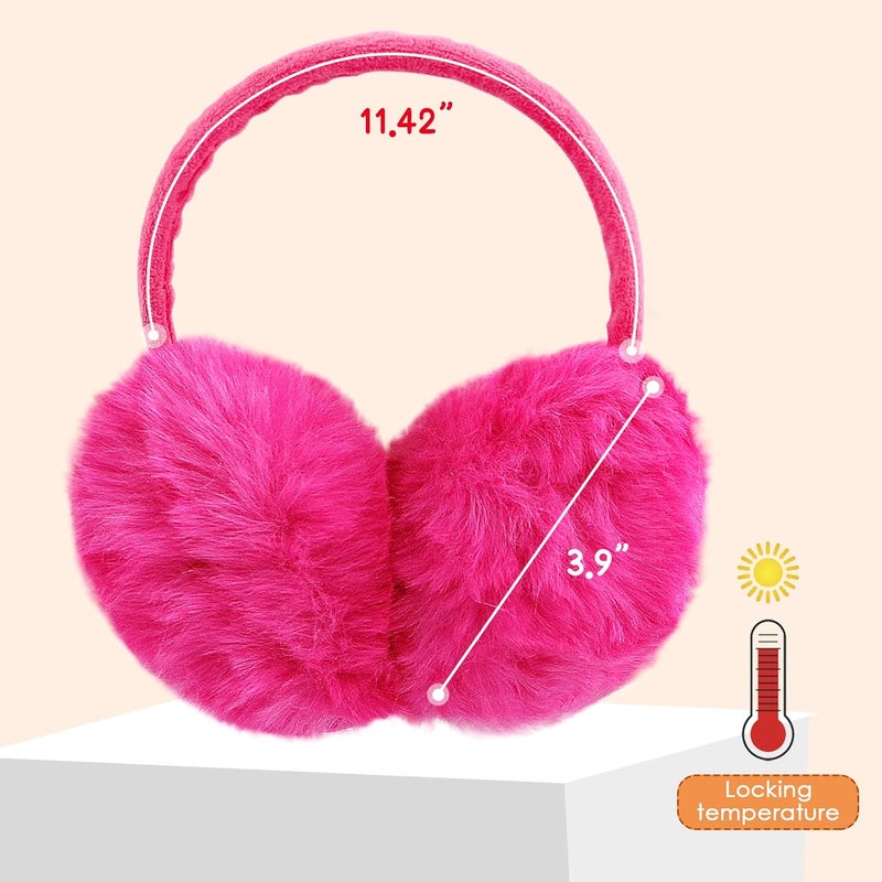 FSTEOE Winter Ear Muffs Women Warm Earmuff Girls Ear Warmers Soft Plush Outdoor Adjustable Ear Cover - Image 5